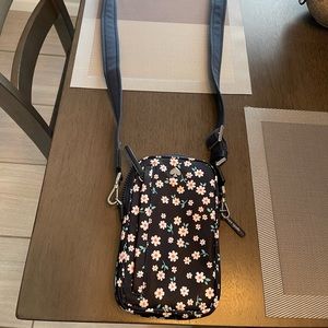 Kate Spade Jae Fleurette Toss North South Nylon Crossbody in Blue Multi